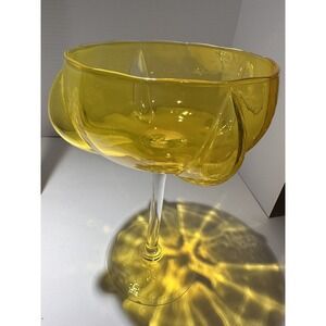 Stunning, Rare, Jonquil Empoli glass brandy snifter vintage